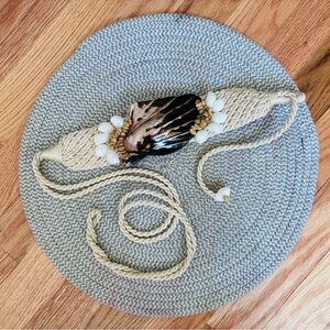 Vintage 1980 Shell belt with a biege cord